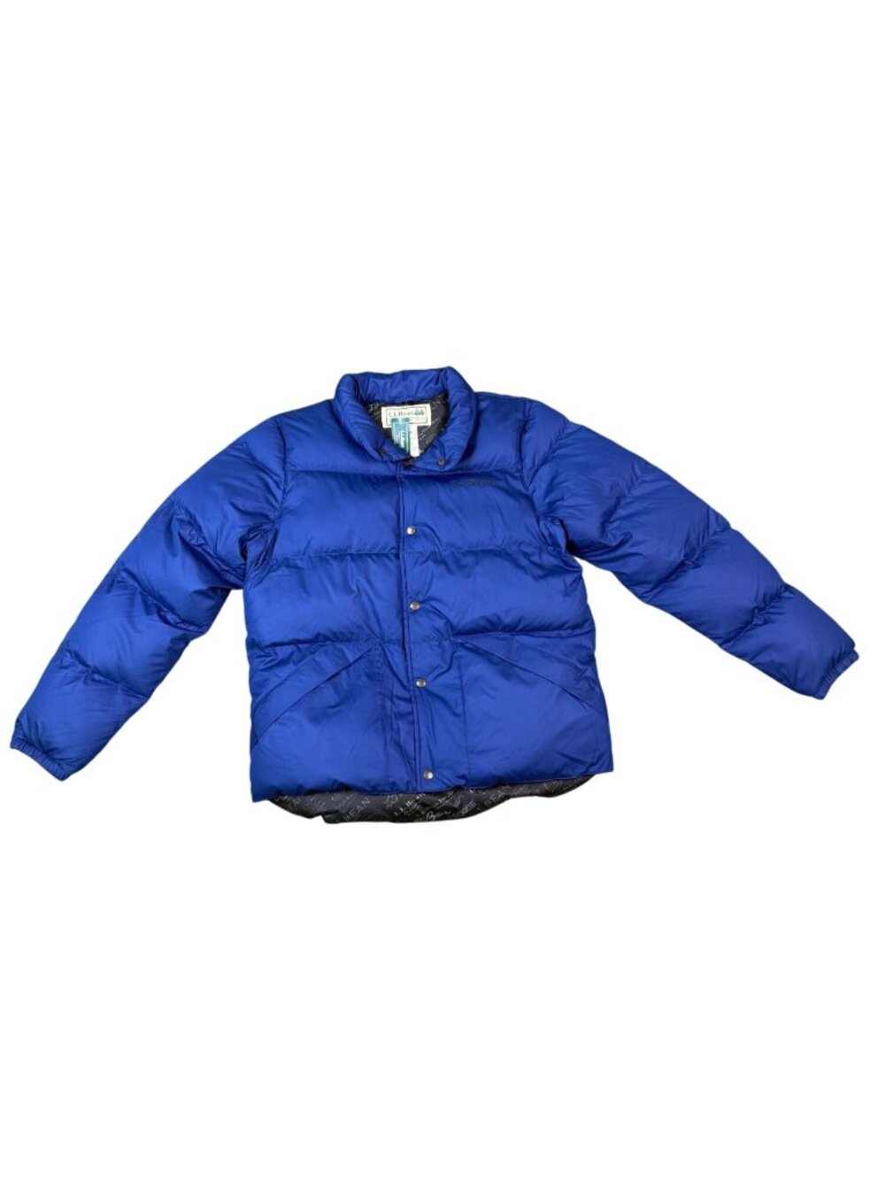 L.L. Bean Mens Colbalt Blue Down Jacket With Tags Warm Winter Sz M - Picture 2 of 13